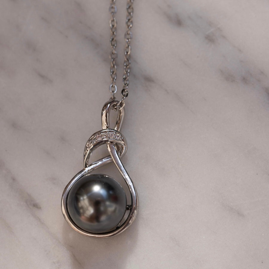 Black Tahitian Pearl Pendant, Boxed To Gift