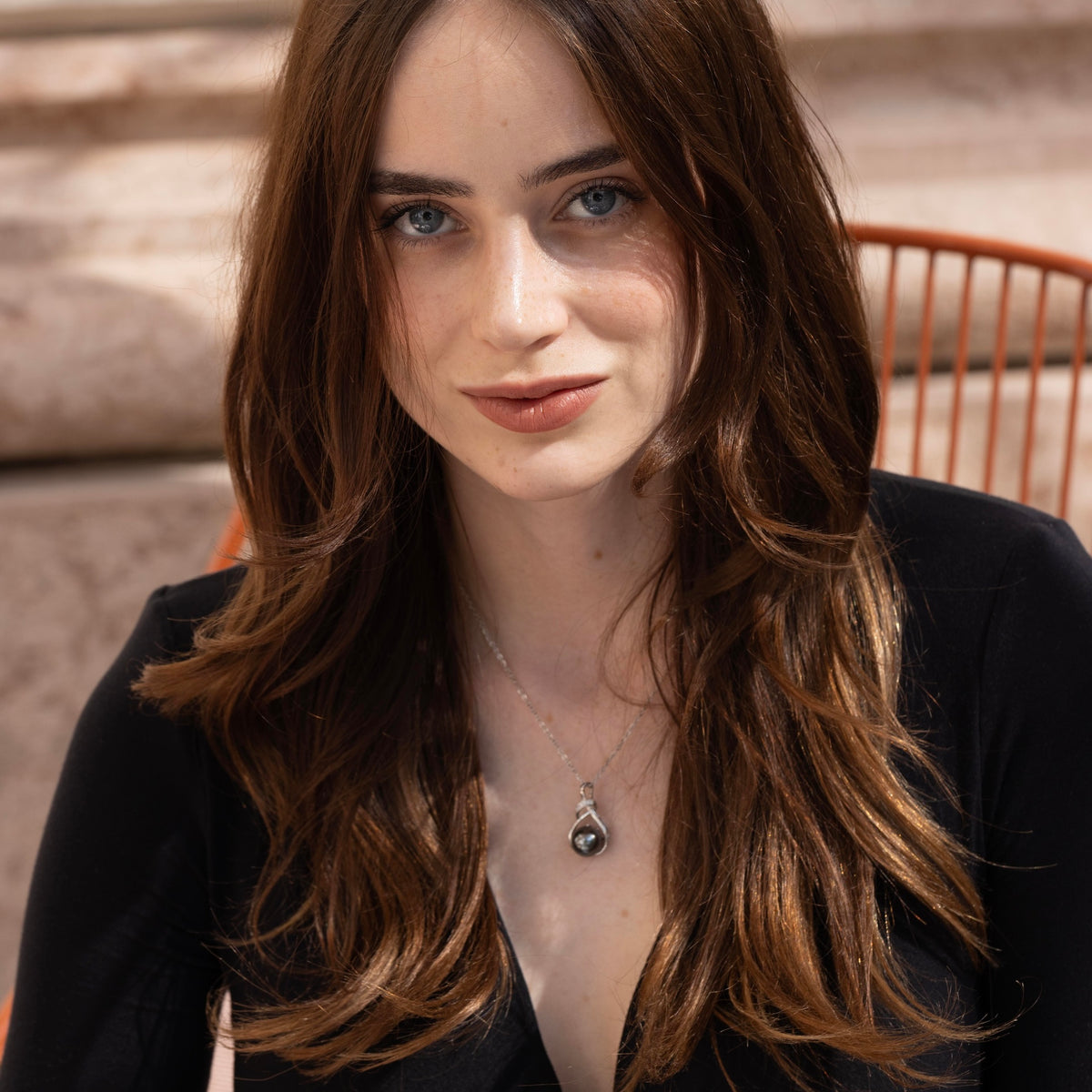 Black Pearl Necklace | Featured in Vogue