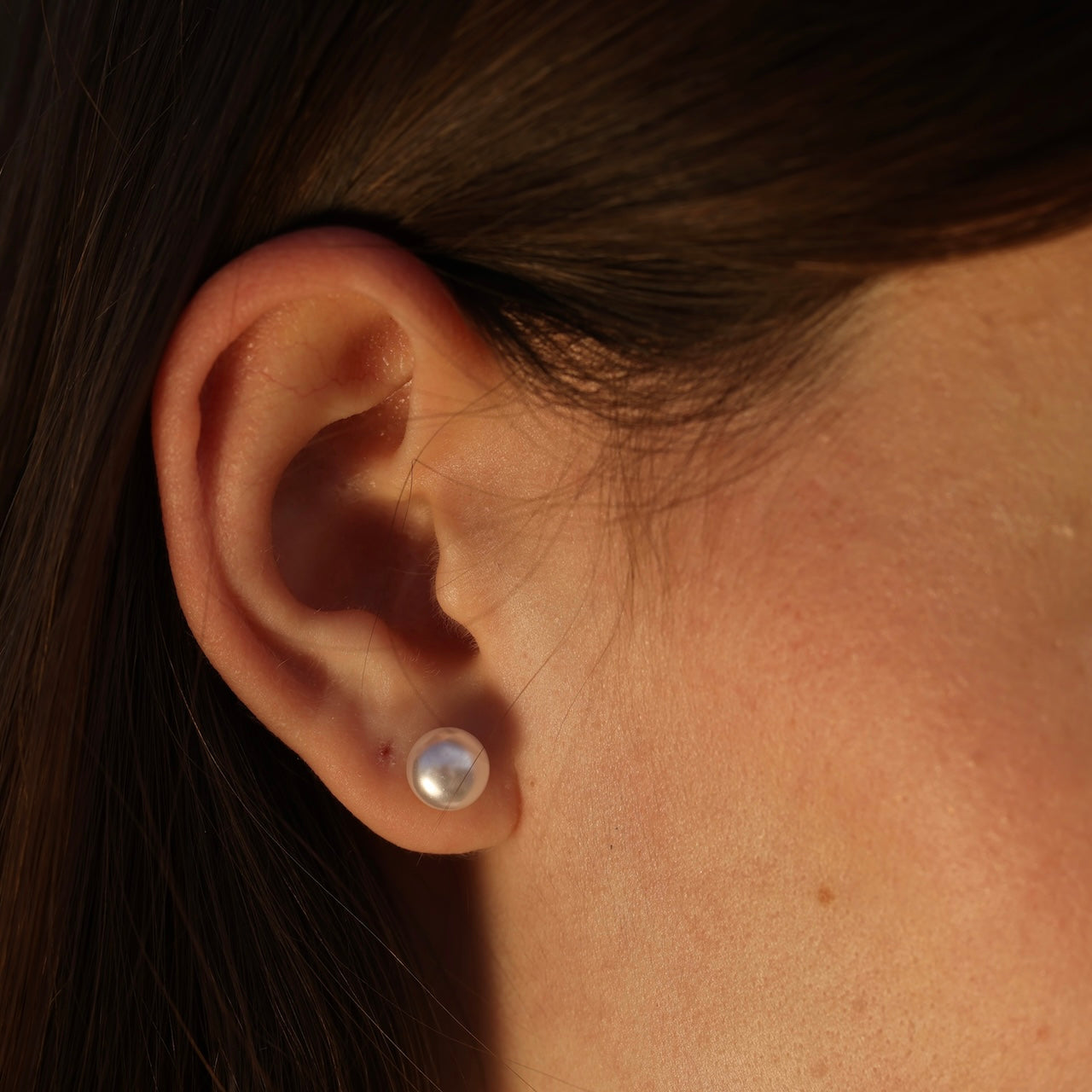 White Pearl Earrings, Boxed To Gift