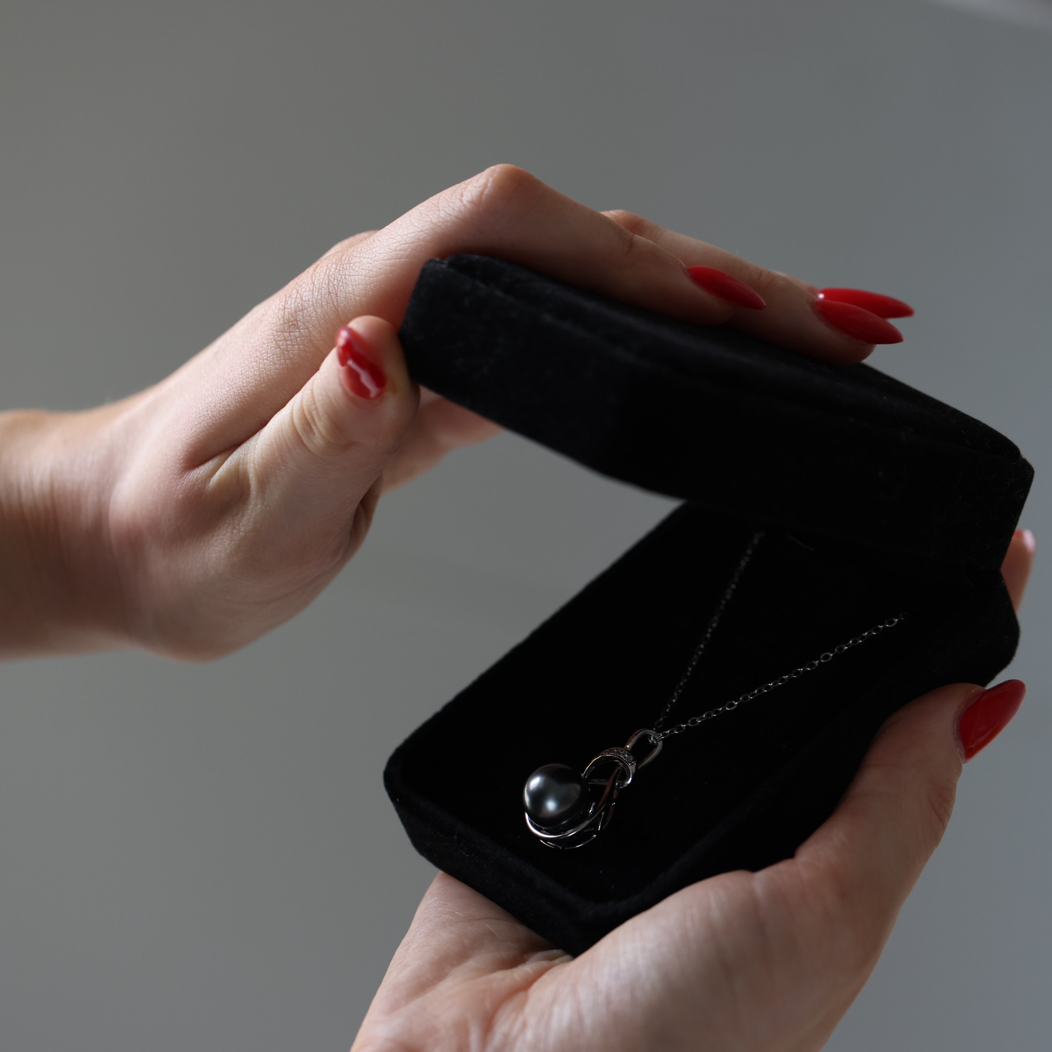 Black Tahitian Pearl Pendant, Boxed To Gift