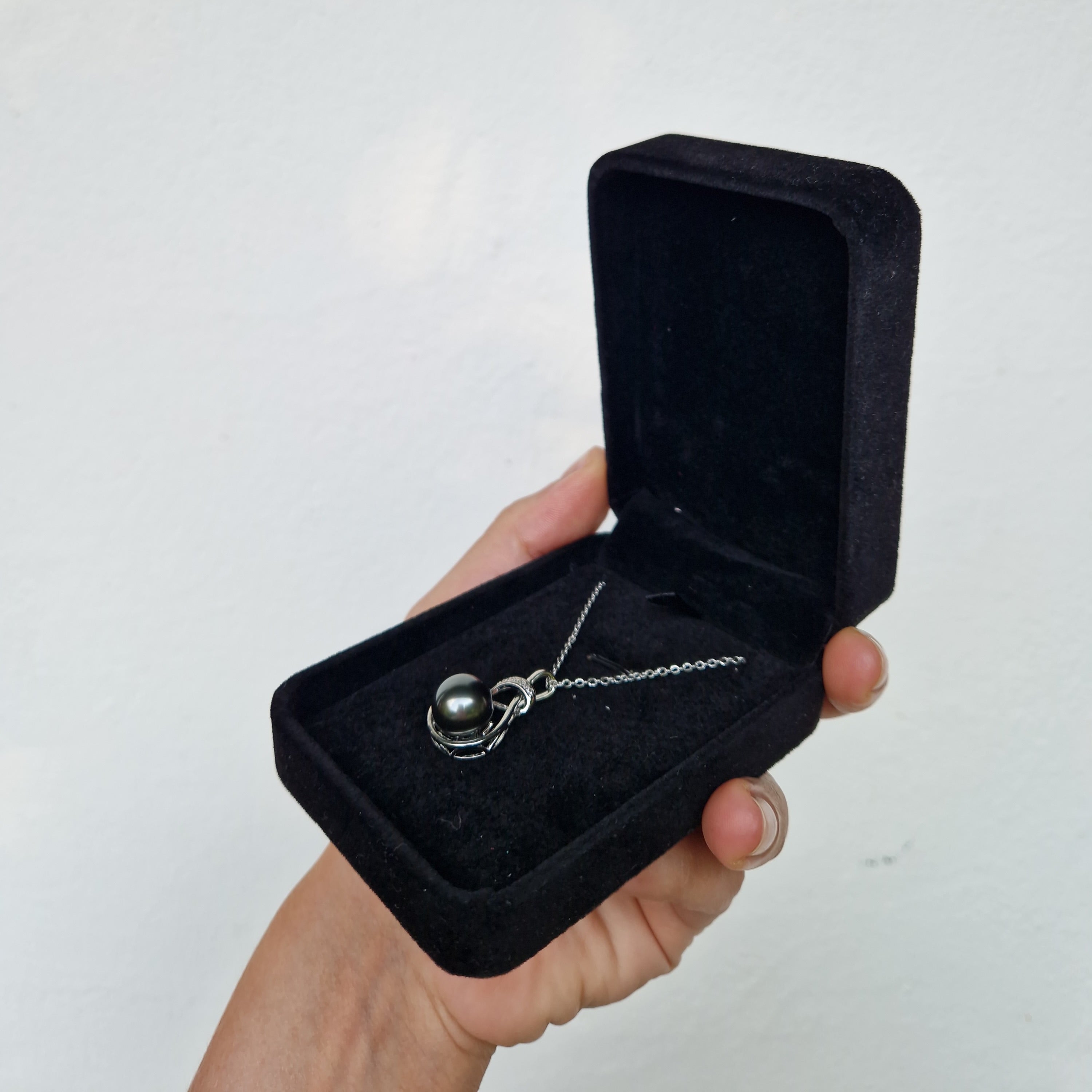 Black Tahitian Pearl Pendant, Boxed To Gift