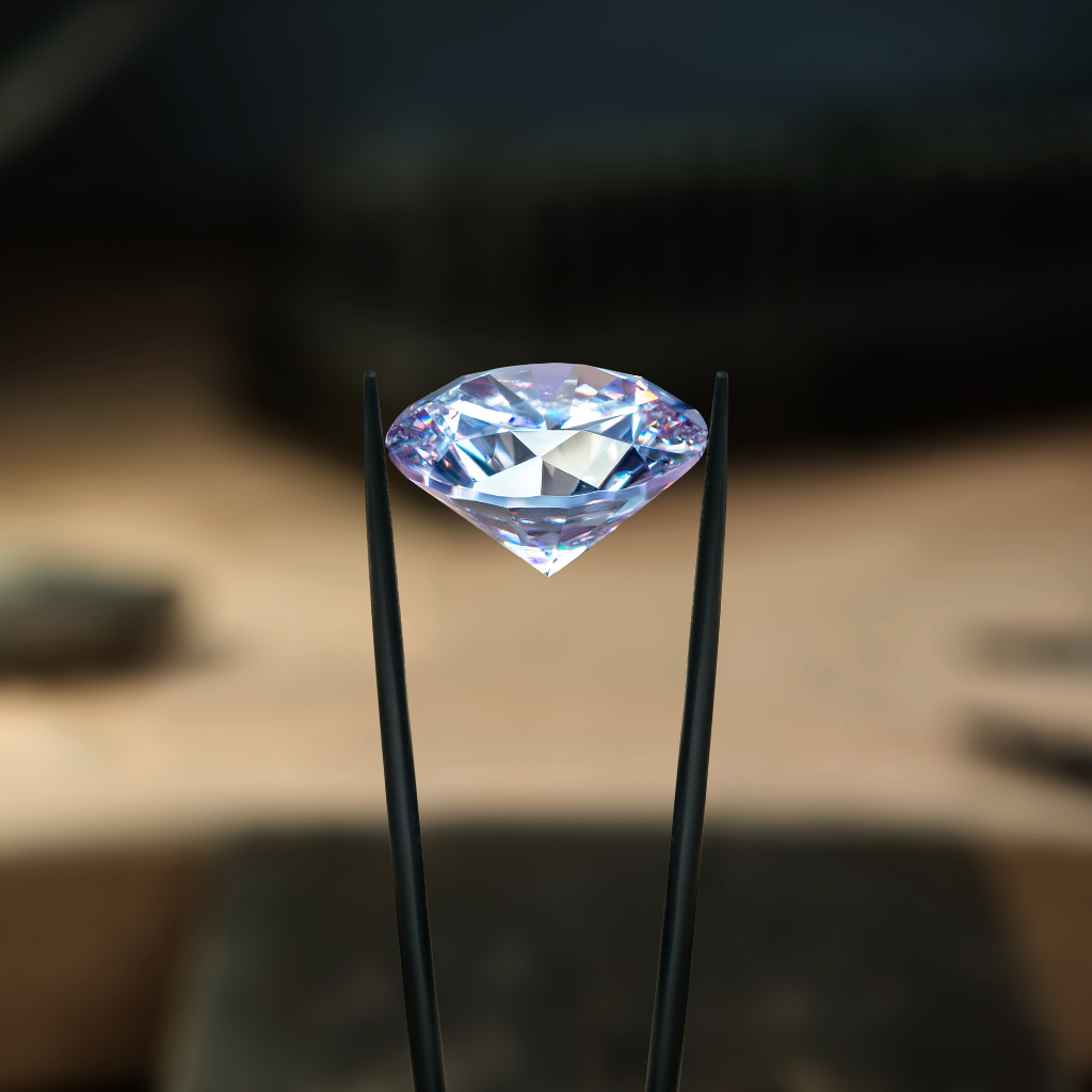 Unique Moissanite Necklace, boxed to gift